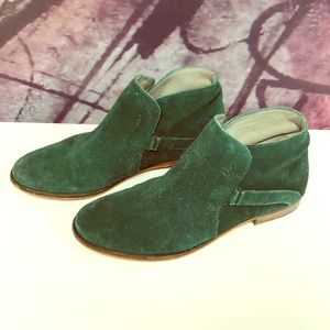 Free People Summit Green Suede Ankle Boot 9/40